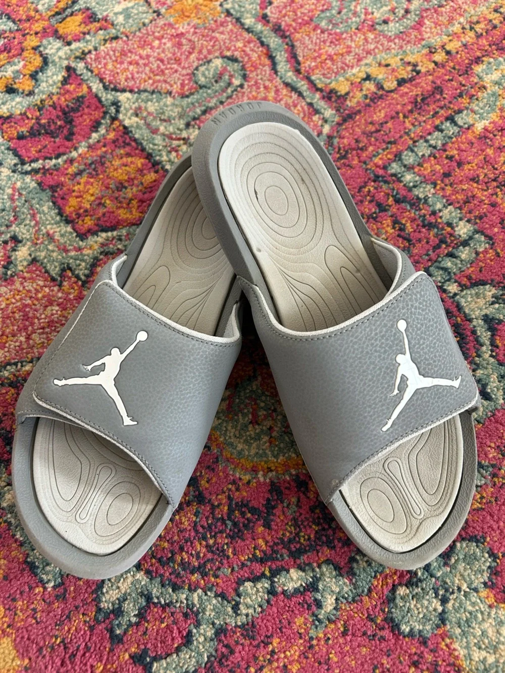 Nike | Mens ‘Cool Grey/White Wolf’ Hydro 6 Jordan Adjustable Slide Sandals Sz 11